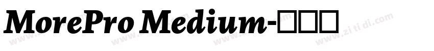 MorePro Medium字体转换